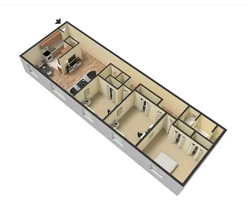 Floor plan 3 Bedroom With Heat Incl