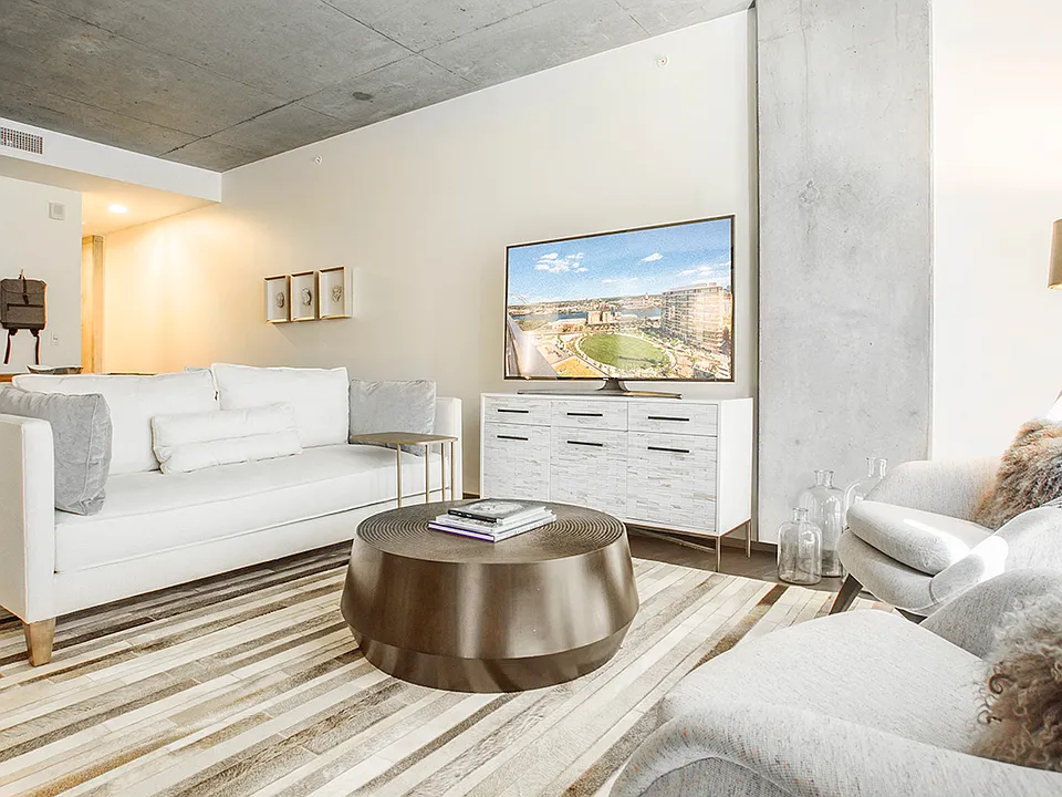 Block 17 Apartments High-Rise Model Living Room