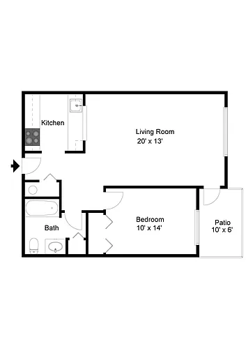 Floor plan One Bedroom