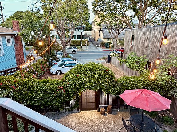Front patio, parking lot, locking front gate