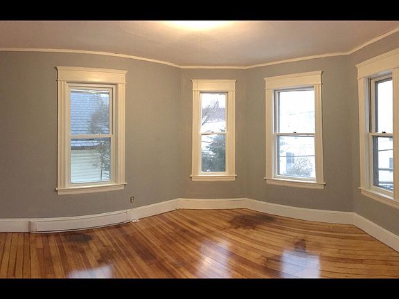 Living room with new hardwood flooring