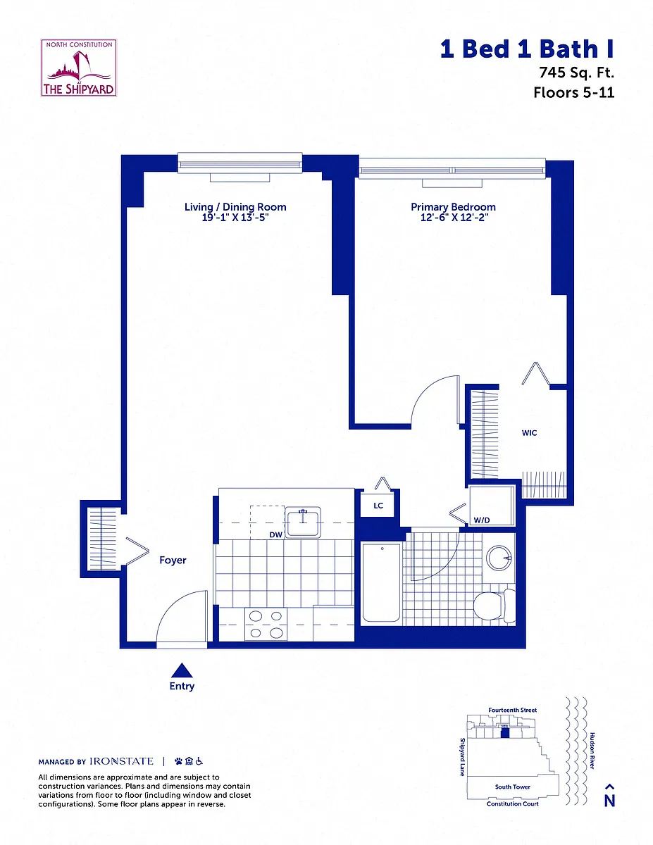 Floor plan 1 Bed 1 Bath I