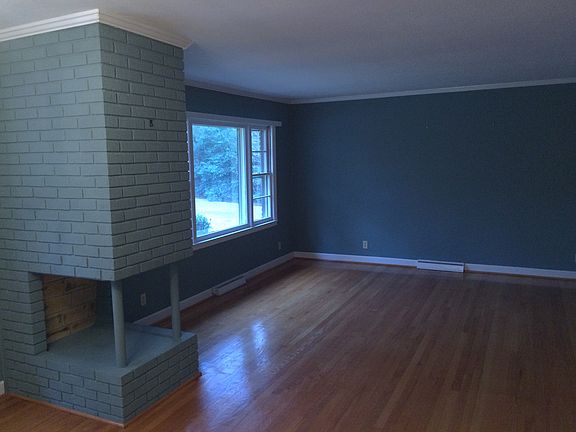 Three sided fireplace