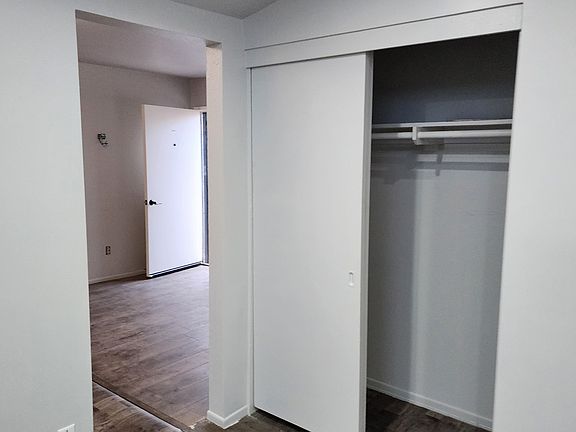 Closet in bedroom, facing living room