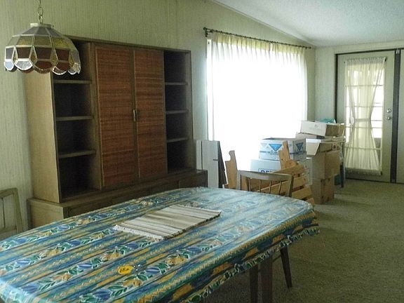 Dining room view into living room