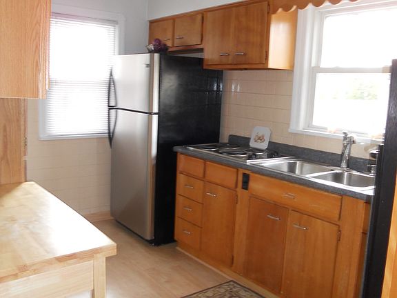 Kitchen with New Stainless Fridge