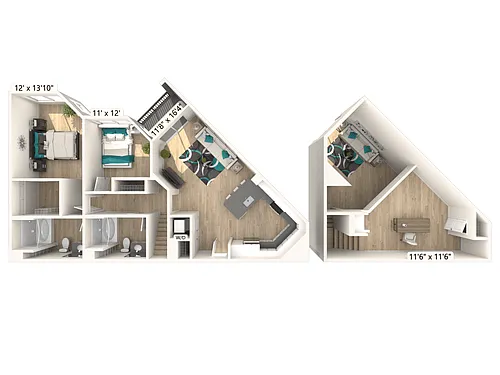 Floor plan B3L - Renovated Package I