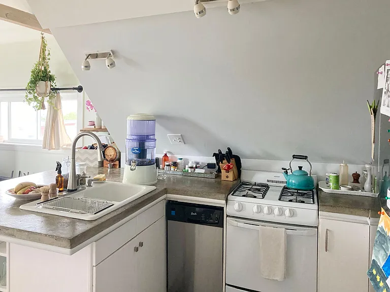Open kitchen.
