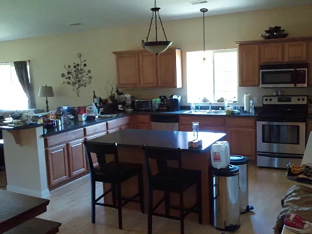Kitchen with island