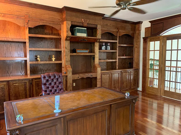 Private Executive Library with wood built-ins