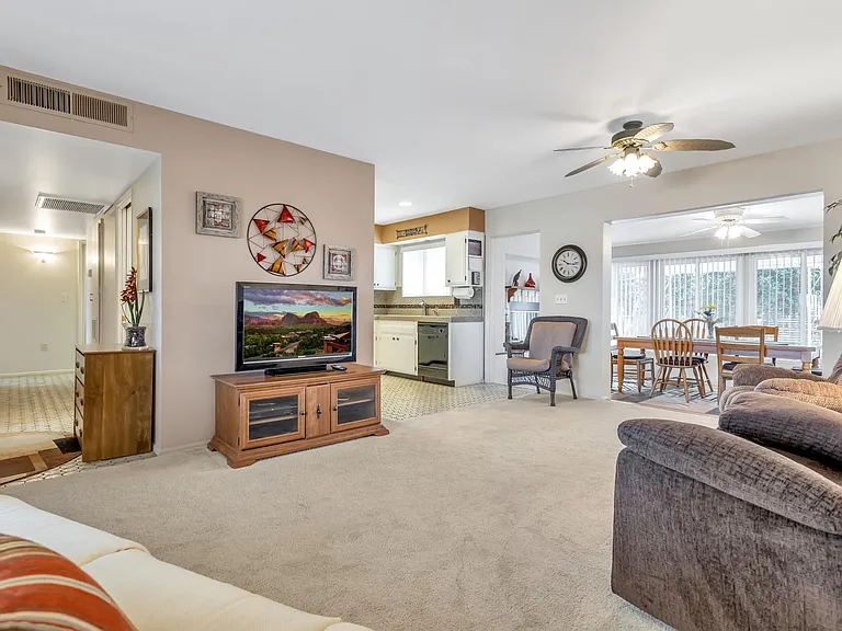 Like-new furnishings and decor. Large, smart TV allows for internet TV.
