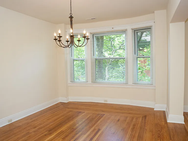 The dining room adjoins the living room