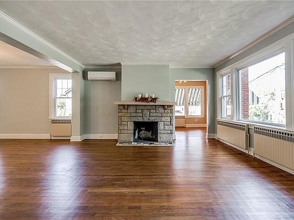 Living Room with a gas burning fireplace