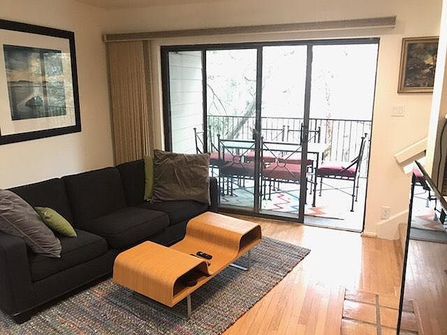 Open living and dining area