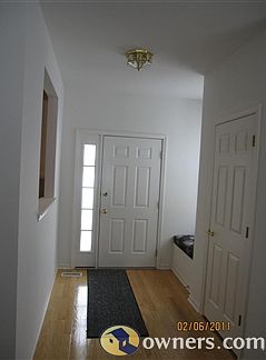 Hardwood floors in the front entry