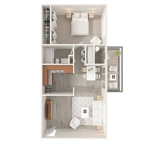Floor plan 1 BR (A)