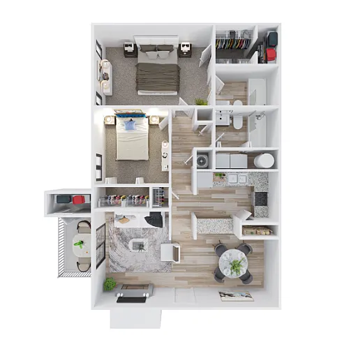 Floor plan 2 Bed 2 Bath