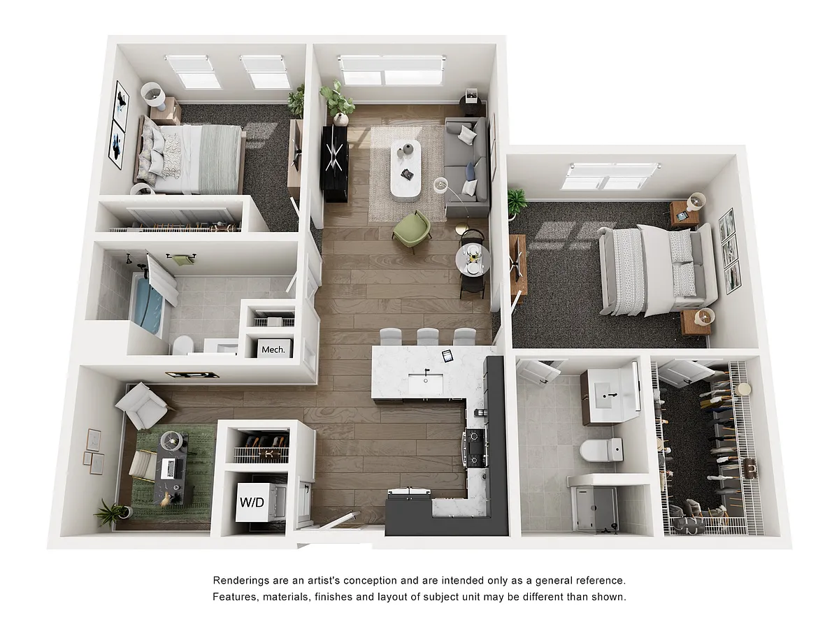 Floor plan B5D (Two Bed Plus)