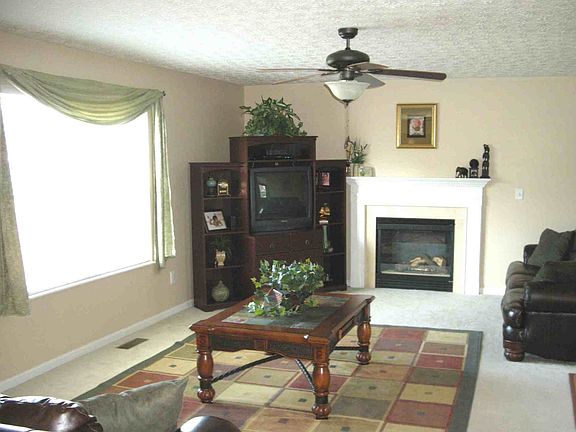 Family room with fireplace