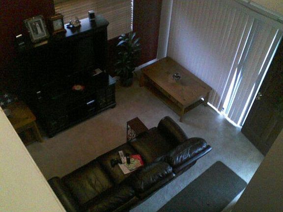 View looking down from loft