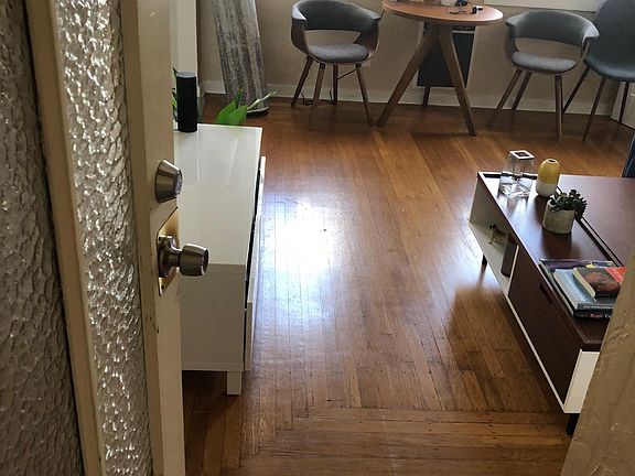 Looking in front door