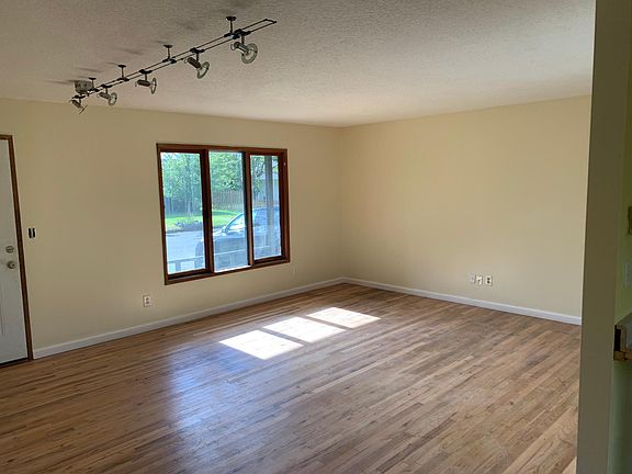 Track lighting in living room