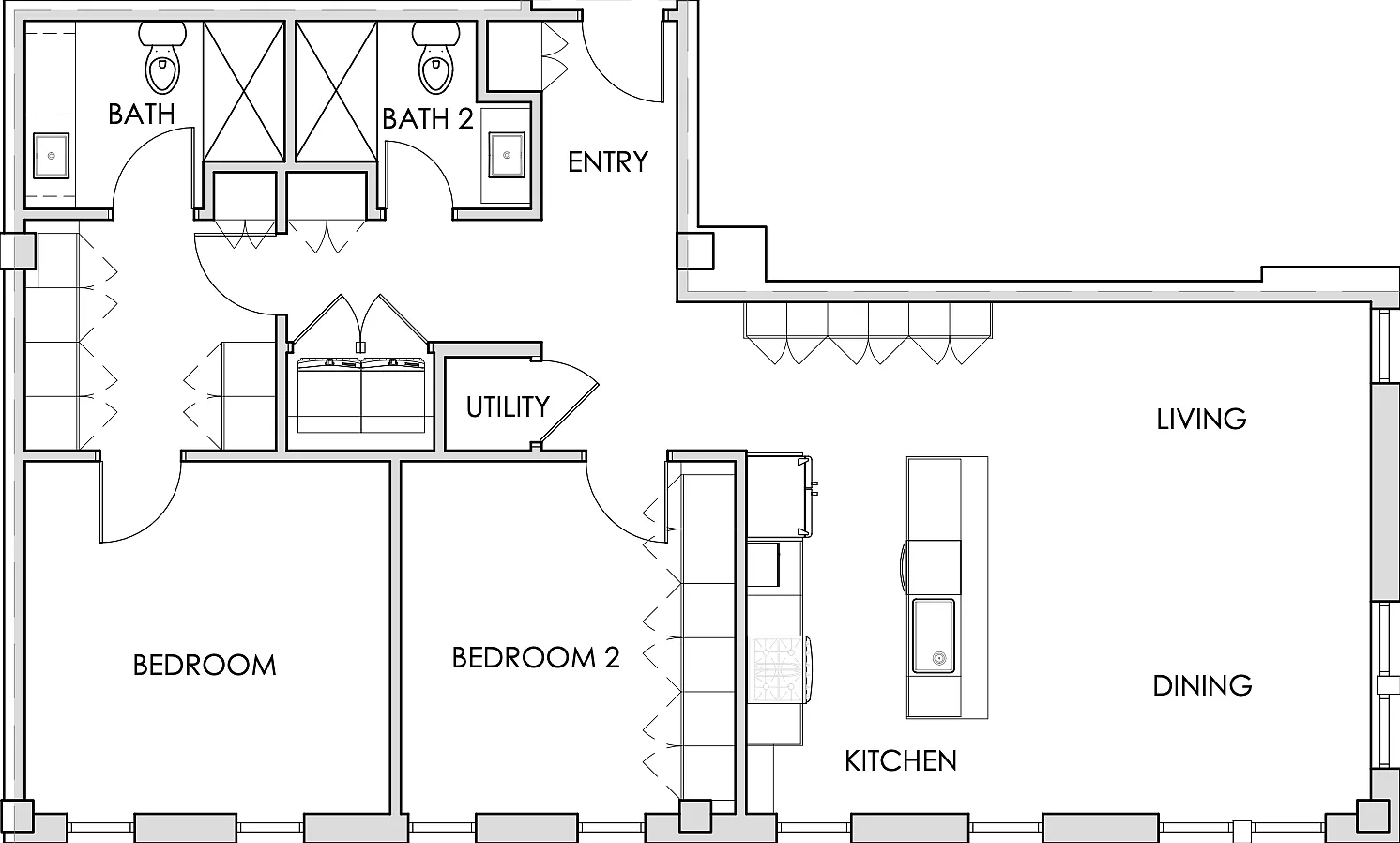 2 bed, 1230 sqft, $1,900 — Photo 1