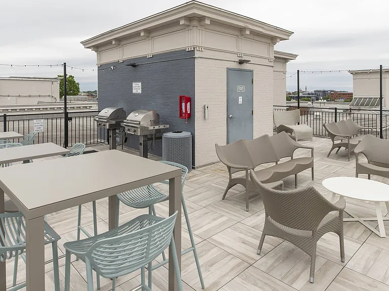 Rooftop deck with grilling area