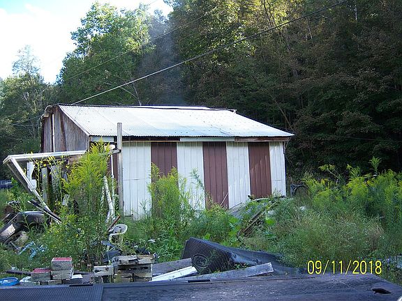 side view of small garage