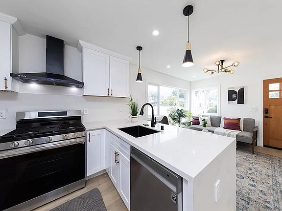 Kitchen into living room - open concept