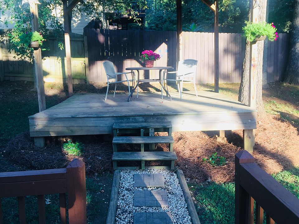 Backyard sitting area