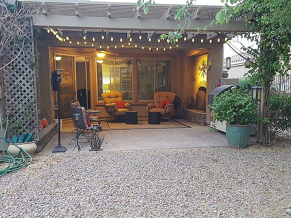 Extended patio with gas fireplace