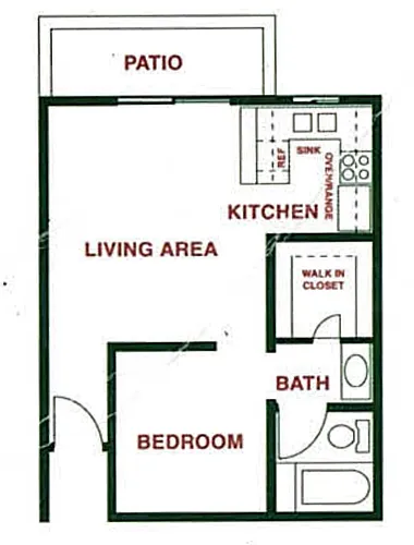 Floor plan Large Studio Floor Plan