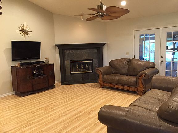Cathedral ceilings and fireplace