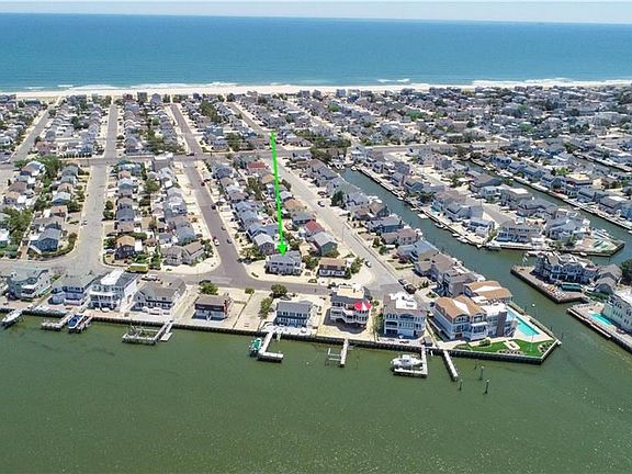 Aerial view with bay and ocean