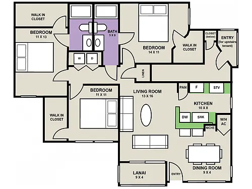 Floor plan The Willet w/Garage