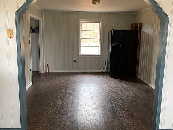 Dining room and laundry closet- view from kitchen