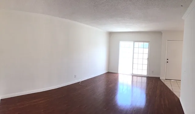 living room with sliding patio door