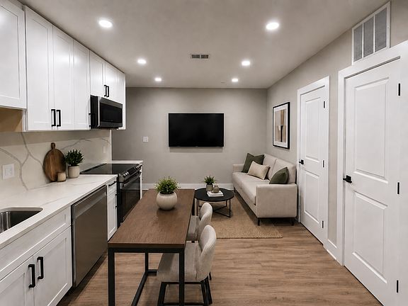 Virtually Staged Kitchen-Living