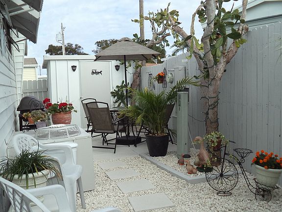 fenced backyard