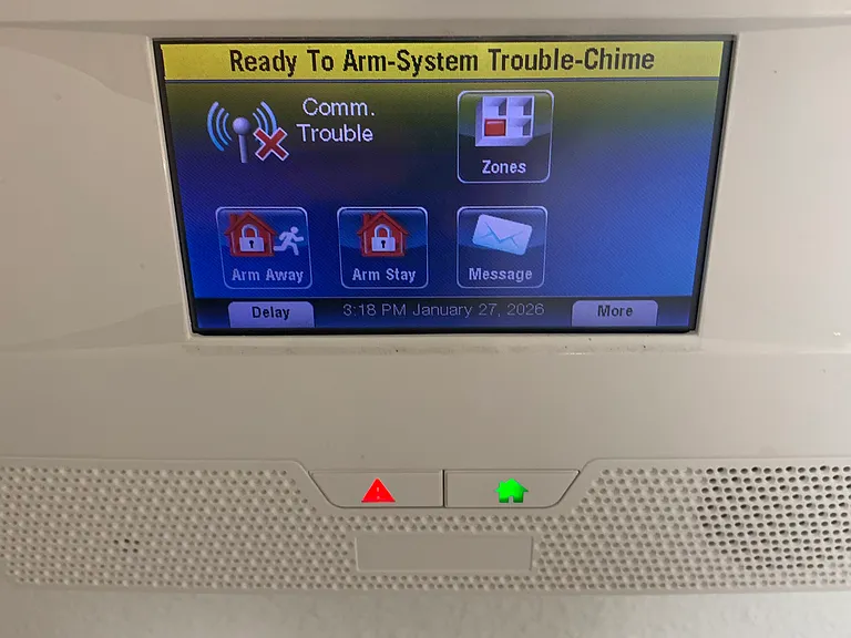 Built in security alarm