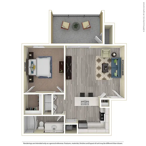 Floor plan 1X1 Garden Upgrade