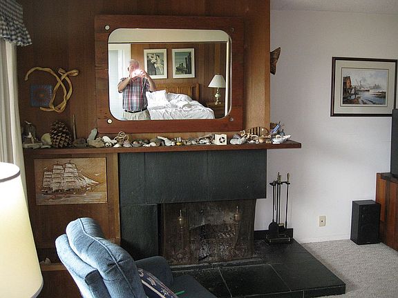 Living room fireplace