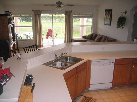 Look out to back yard from kitchen!