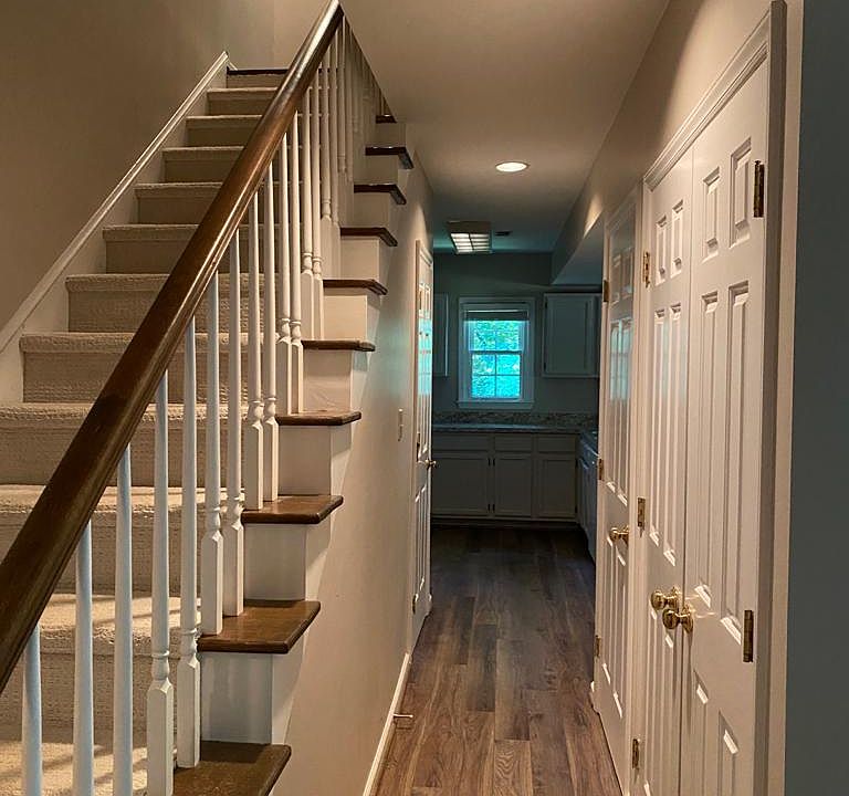 Downstairs hallway, including coat closet