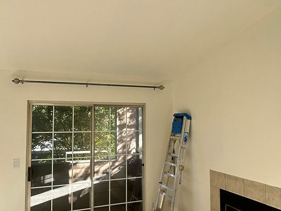 living room with balcony