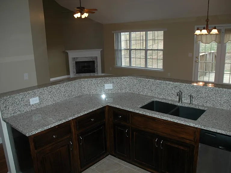 kitchen & living room