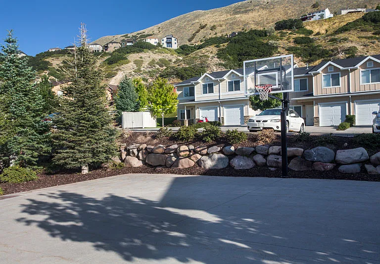Liberty Hill Apartments, Draper, Utah, basketball hoop.