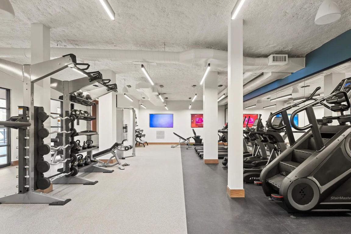 Elevate your fitness routine in the club-quality fitness studio at Modera Newton in Newton, MA.