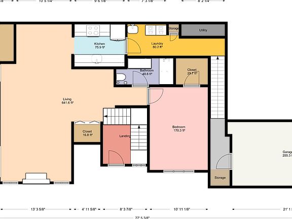 2nd floor condo floor plan, approximately 1400 sqf
